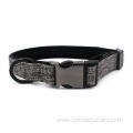 Eco-friendly Metal Buckle Canvas Neoprene Dog Collar